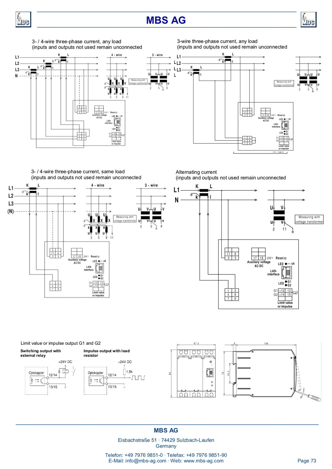 Measuring transducer in the MU series – programmable measuring ...