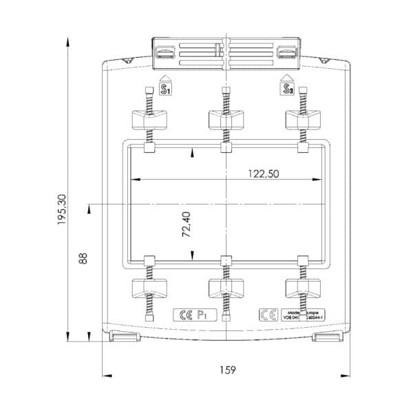 ASK 127.4 ASK plug-in current transformer, technical drawing 3