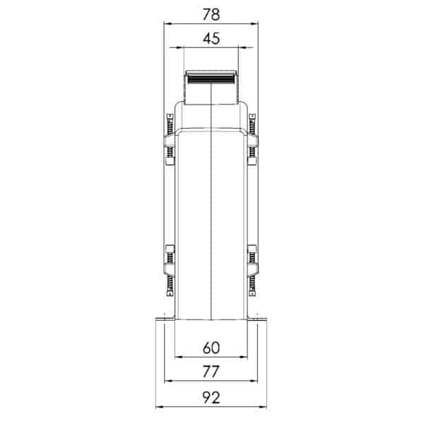 ASK 127.6 ASK plug-in current transformer, technical drawing 2