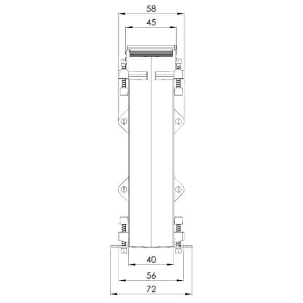 ASK 128.4 ASK plug-in current transformer, technical drawing 2