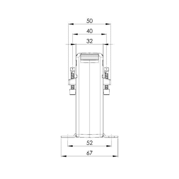 ASK 130.3 ASK plug-in current transformer, technical drawing 1