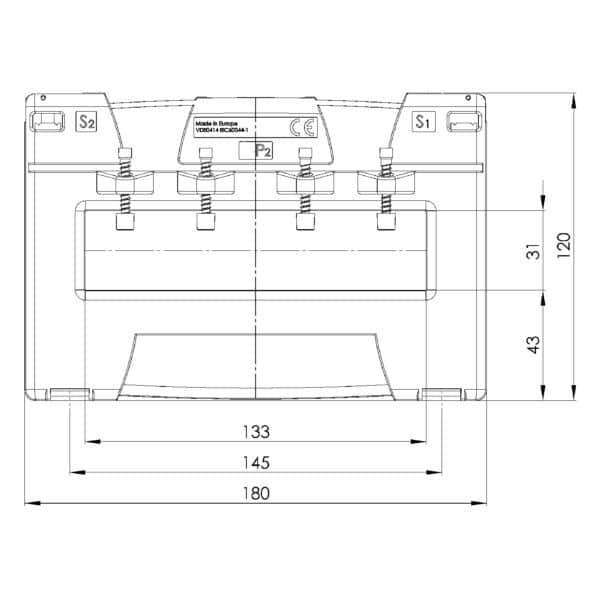 ASK 130.5 ASK plug-in current transformer, technical drawing 3