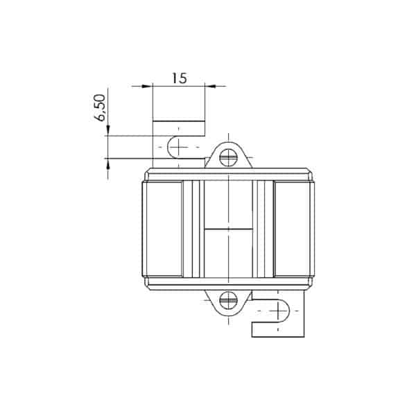 ASK 205.3 ASK plug-in current transformer, technical drawing 1