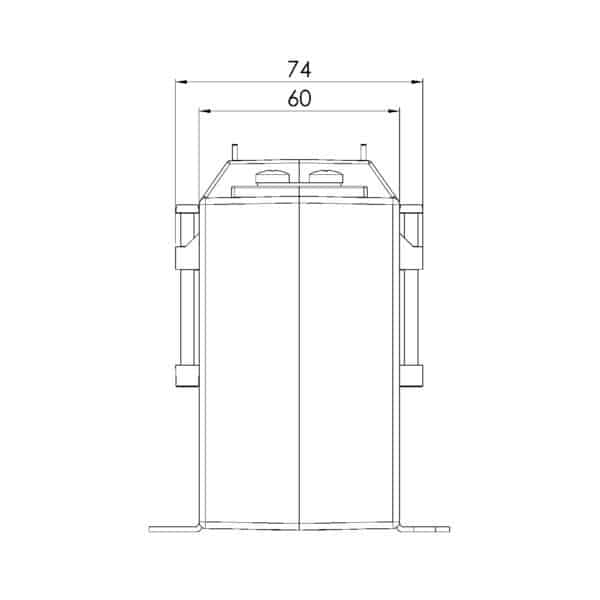 SASK 31.6, SASK – Protective current transformer, technical drawing 2