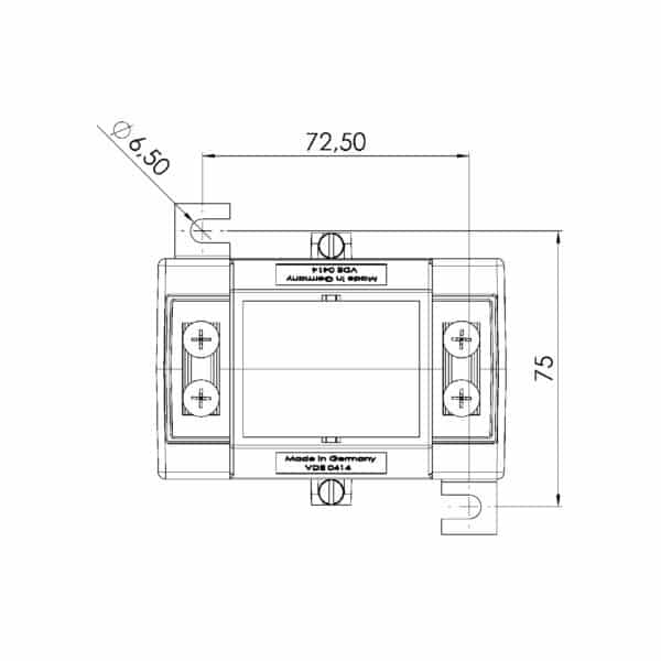 SASK 31.6, SASK – Protective current transformer, technical drawing 1