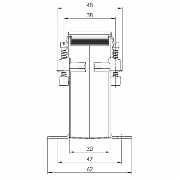 ASK 318.3 ASK plug-in current transformer, technical drawing 2