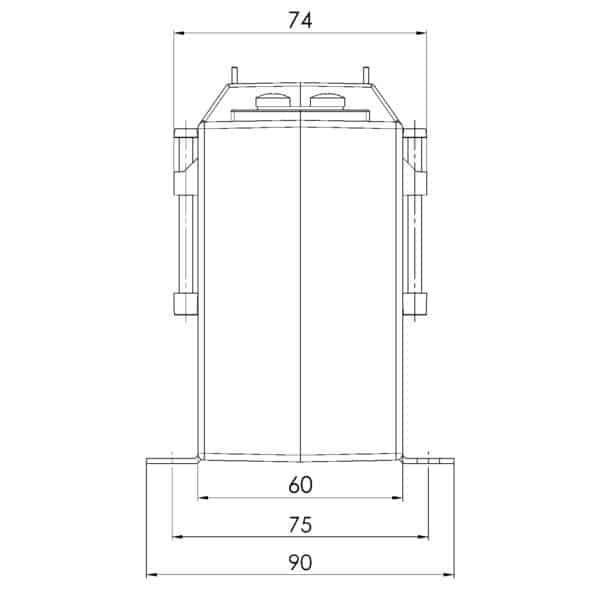 EASK 41.6, EASK – Plug-on current transformer billing measurement, technical drawing 2