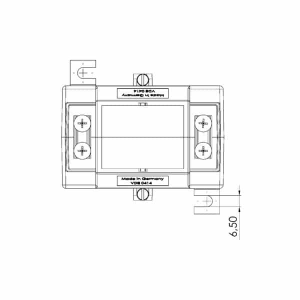 EASK 41.6, EASK – Plug-on current transformer billing measurement, technical drawing 1