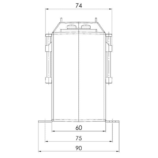 EASK51.6, EASK – Plug-on current transformer billing measurement, technical drawing 2