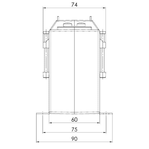 EASK 61.6, EASK – Plug-on current transformer billing measurement, technical drawing 2