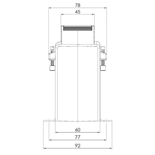 EASK 63.6, EASK – Plug-on current transformer billing measurement, technical drawing 2