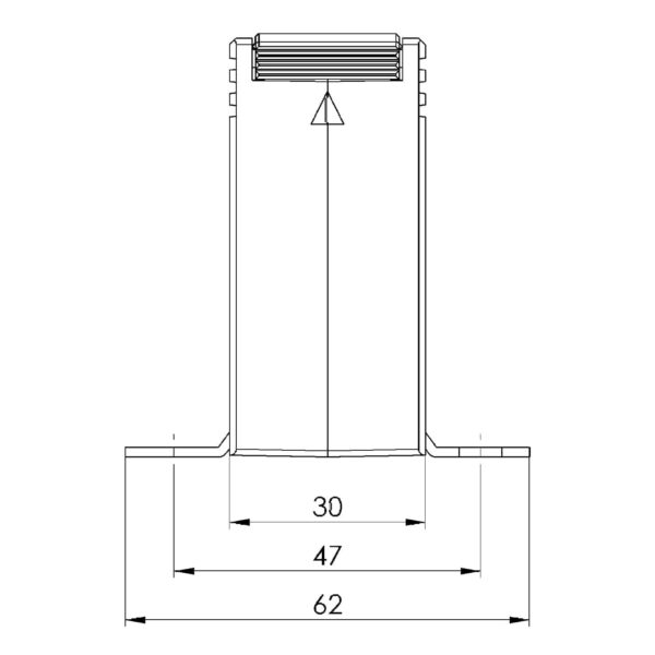 EAS 176.3, EAS – plug-in current transformer for SlimLine II switching strips, technical drawing 2