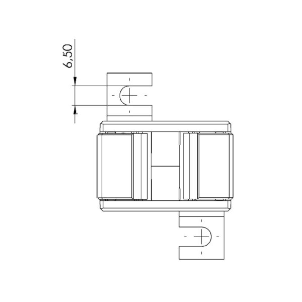 EAS 176.3, EAS – plug-in current transformer for SlimLine II switching strips, technical drawing 1