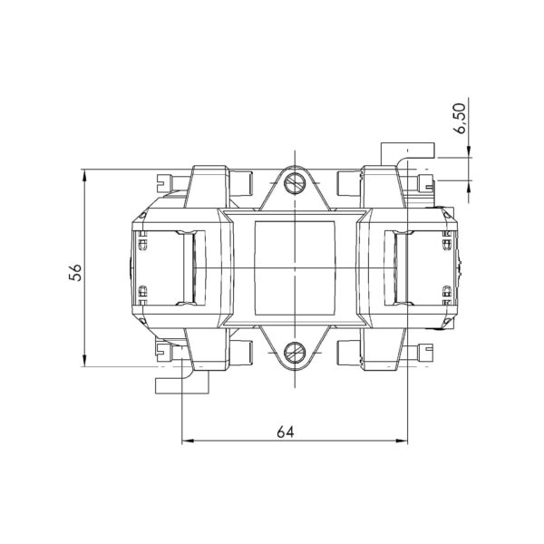 KBU 23, KBU – cable conversion current transformer, technical drawing 1