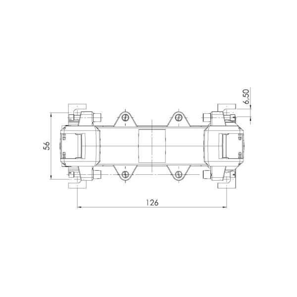 KBU 812, KBU – cable conversion current transformer, technical drawing 1