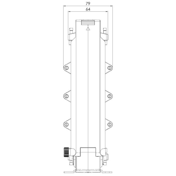 KBU 816, KBU – cable conversion current transformer, technical drawing 2