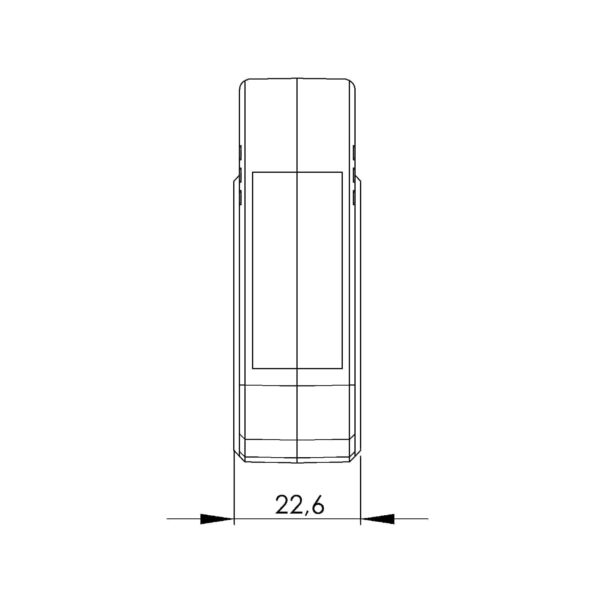 NH 6.1 2U, NH – Current transformers for fuse separation strips of size 1, 2 and 3, technical drawing 2