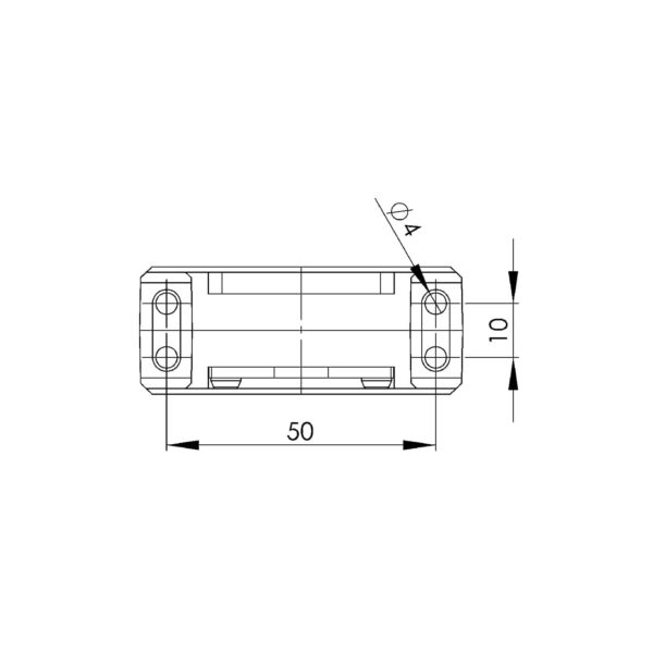 NH 6.2 2U, NH – Current transformers for fuse separation strips of size 1, 2 and 3, technical drawing 1