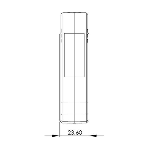 NH 6.3 2U, NH – Current transformers for fuse separation strips of size 1, 2 and 3, technical drawing 2