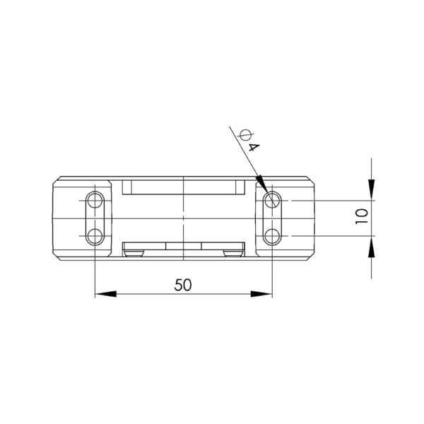 NH 6.3 2U, NH – Current transformers for fuse separation strips of size 1, 2 and 3, technical drawing 1