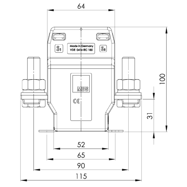 WSK 31.5 WSK – Winding current transformer technical drawing 3