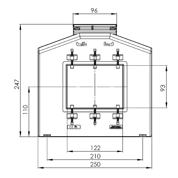 ASK 129.10 ASK plug-in current transformer, technical drawing 3