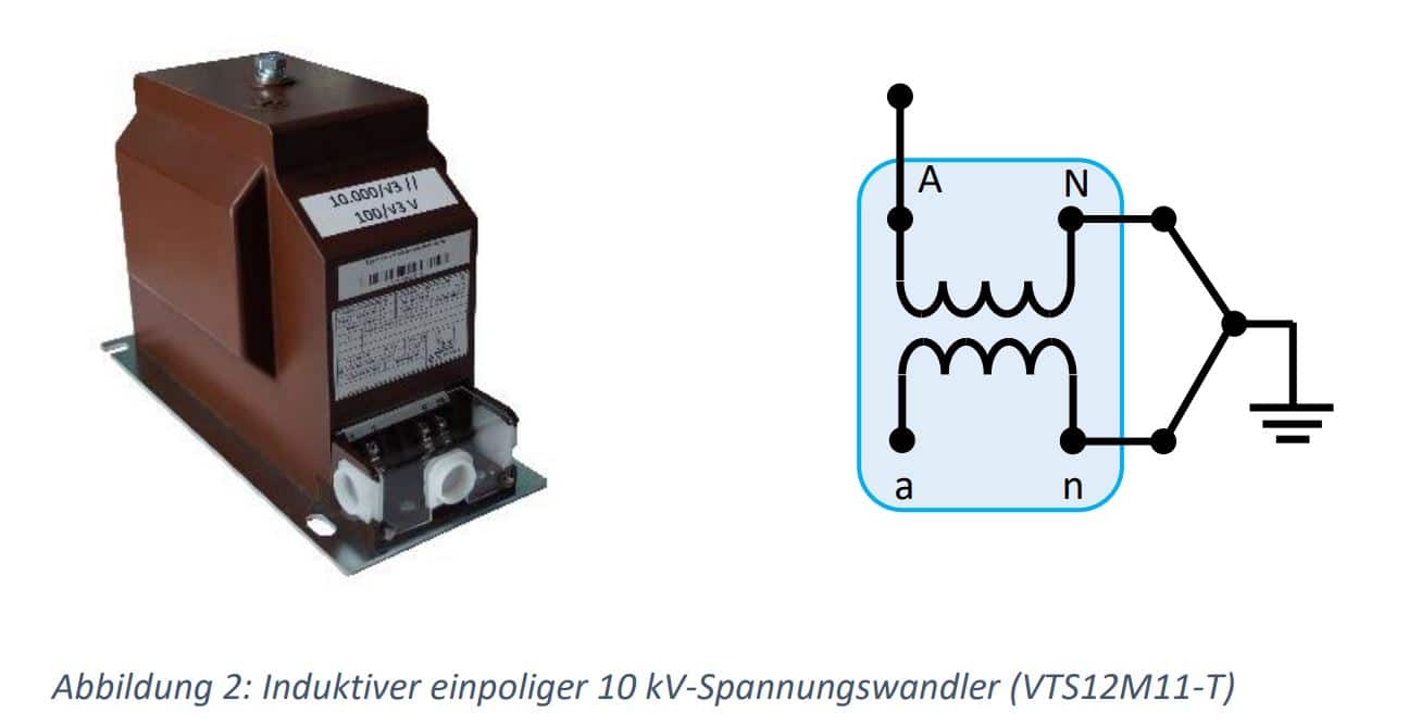 Abbildung: Induktiver einpoliger 10 kV Spannungswandlere (VTS12 M11-T)