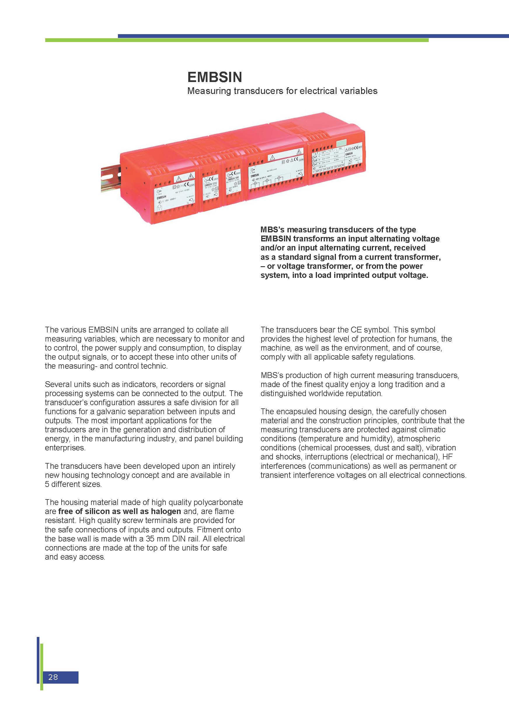 Measuring transducers for alternating voltage, with or without auxiliary voltage