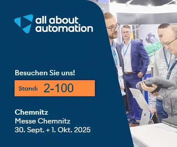 Messelogo all about Automation Messe Chemnitz, 30. September und 1. Oktober 2025