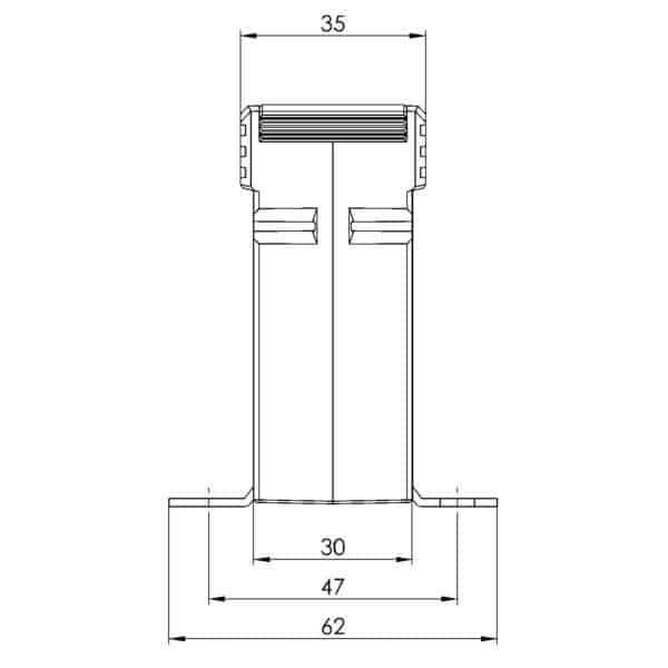 Rohrstromwandler ASR 20.3 Technische Zeichnung 2