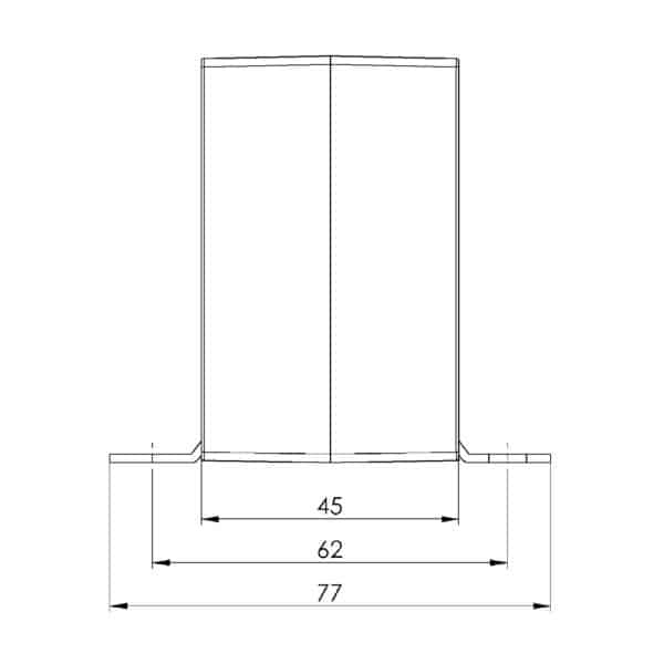 Rohrstromwandler ASR 42.45 Technische Zeichnung 2