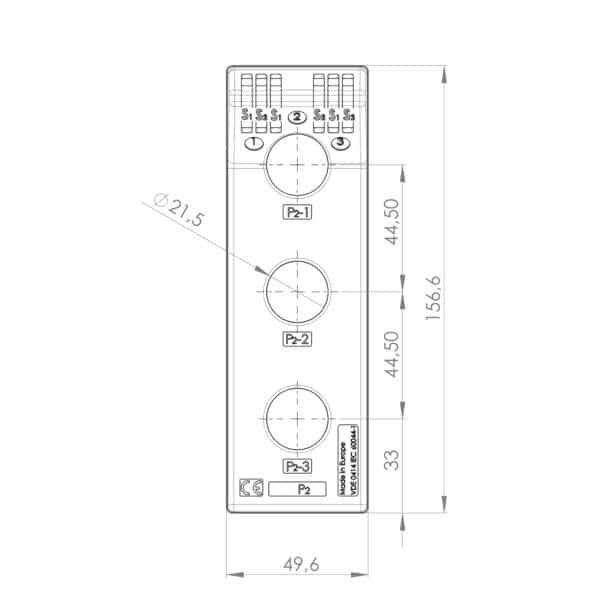 Stromwandlersatz ASRD 210.3 Technische Zeichnung 3