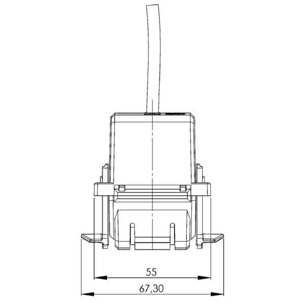 KBR – Kabelumbaustromwandler mit teilbarem Kern, KBR 18 technische Zeichnung 3