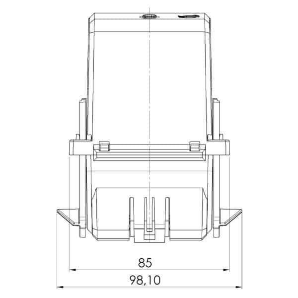 KBR – Kabelumbaustromwandler mit teilbarem Kern, KBR 44 technische Zeichnung 2