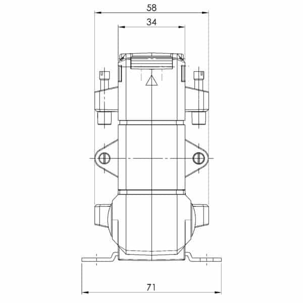 KBU – Kabelumbaustromwandler mit teilbarem Kern, KBU 23 technische Zeichnung 2