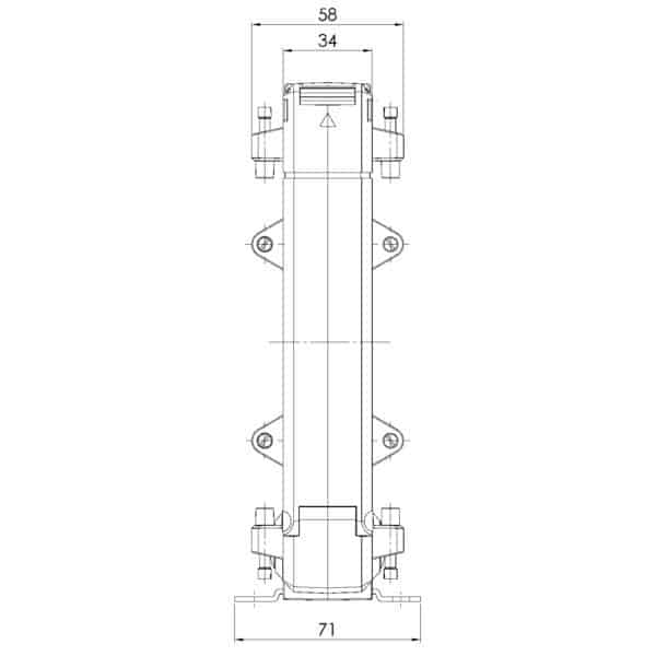 KBU – Kabelumbaustromwandler mit teilbarem Kern, KBU 812 technische Zeichnung 2