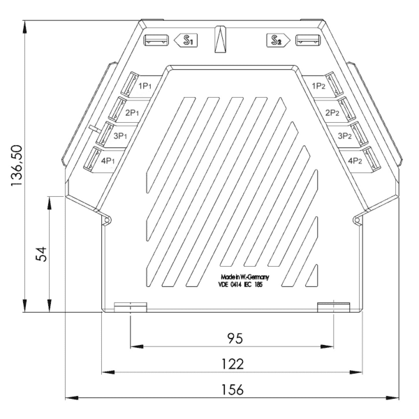 KSU / SUSK – Summenstromwandler, SUSK 8 technische Zeichnung 3