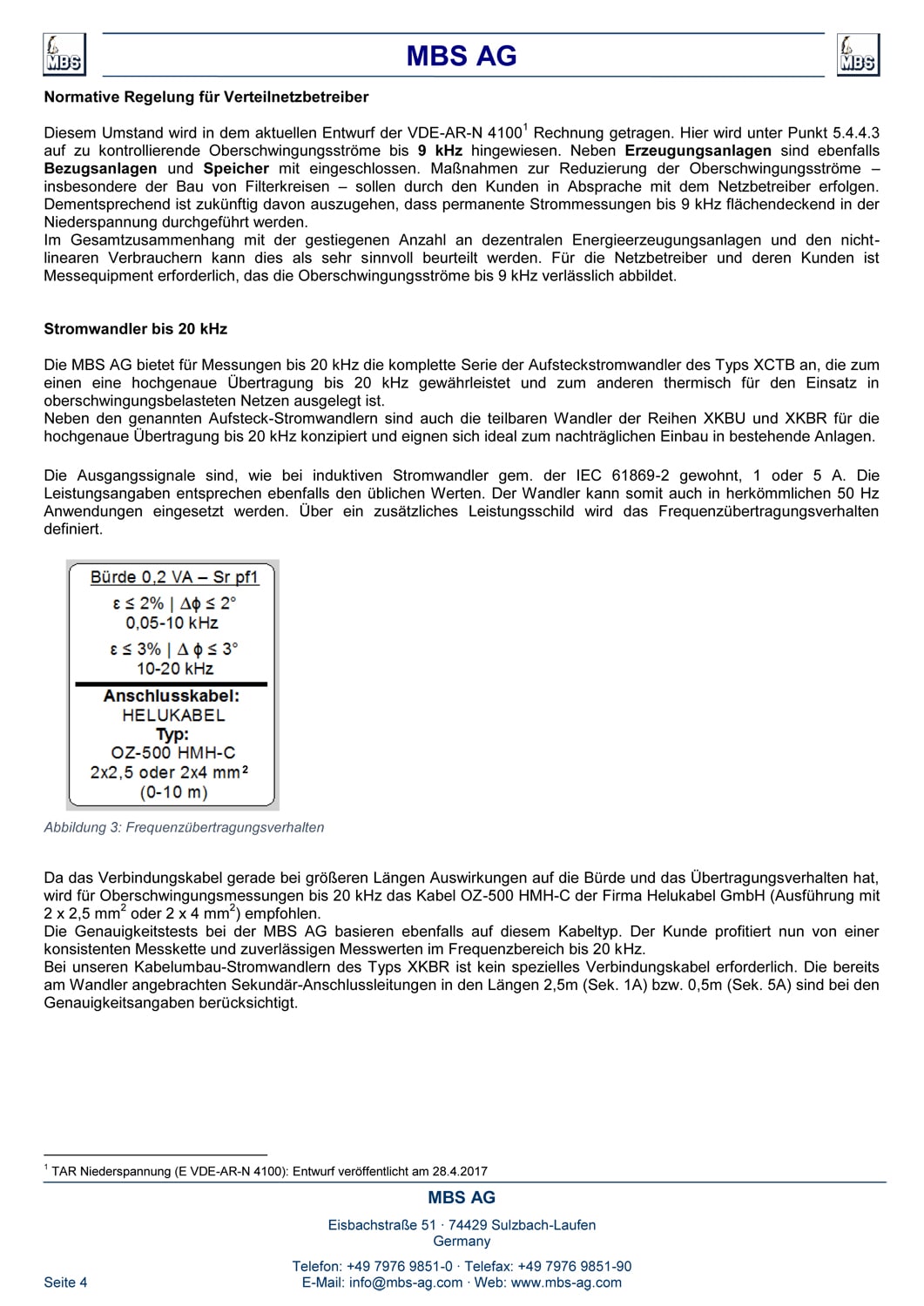 MBS Bericht : Neue Messanforderungen an induktive Stromwandler in der Niederspannung - Seite 3